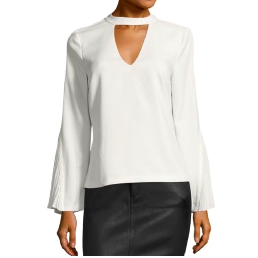 ING Collection Bell Sleeve White Blouse